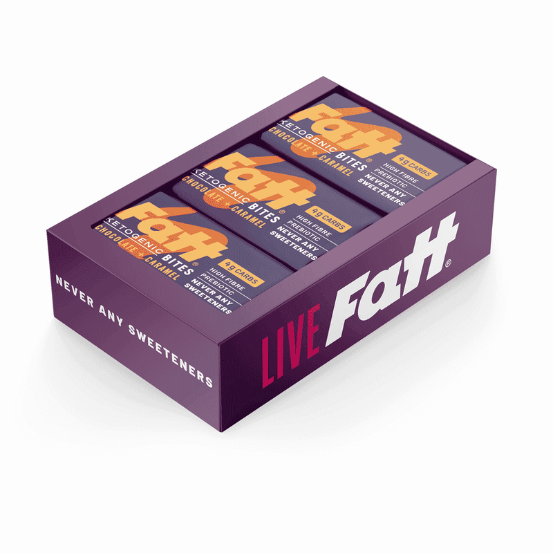 Fatt Chocolate + Caramel Ketogenic Bites 16 x 35g CASE