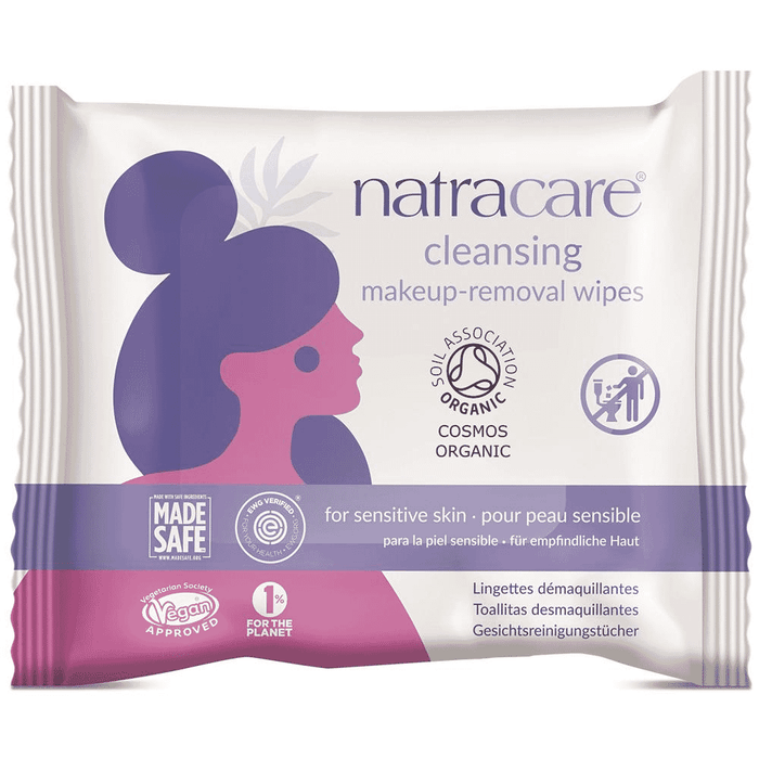 Natracare Cleansing Make-Up Removal Wipes For Sensitive Skin 20s