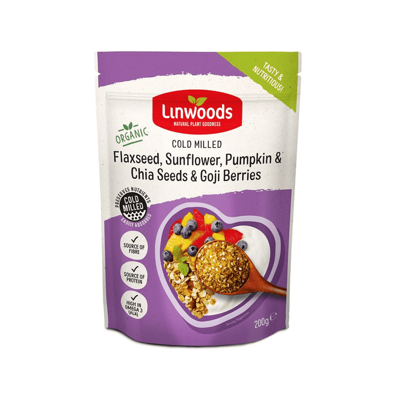 Linwoods Cold Milled Flaxseed, Sunflower, Pumpkin & Chia Seeds & Goji Berries 200g