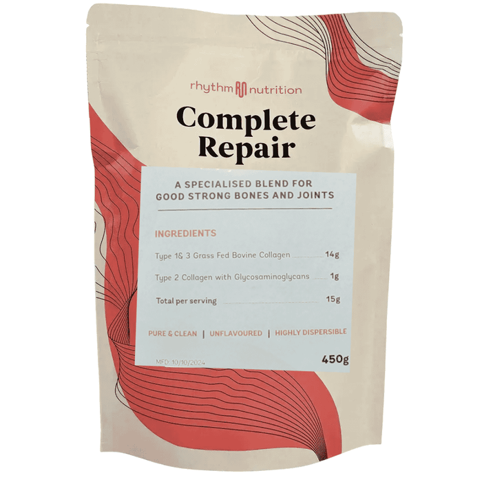 Rhythm Nutrition Complete Repair Bovine Collagen 450g (INCLUDE SCOOP)