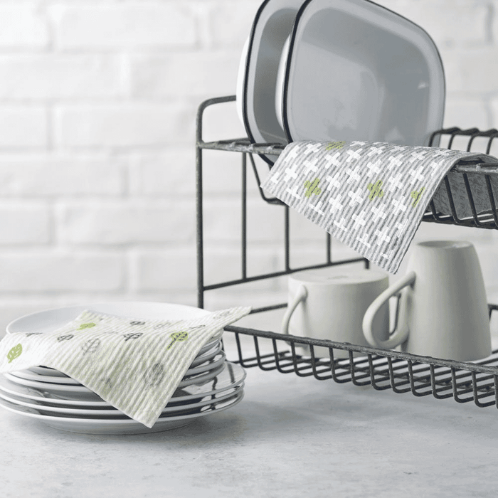 ecoLiving Compostable Sponge Cloths Plus & Leaf (2 Pack)