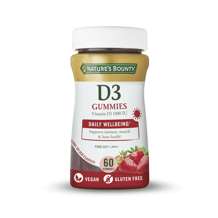 Nature's Bounty D3 Gummies Vitamin D3 1000IU 60s