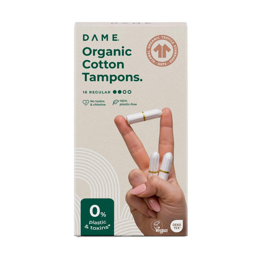 Dame Organic Cotton Tampons 16 Regular - Dennis the Chemist