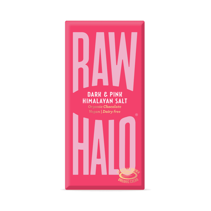Raw Halo Dark & Pink Himalayan Salt Organic Chocolate Vegan 70g