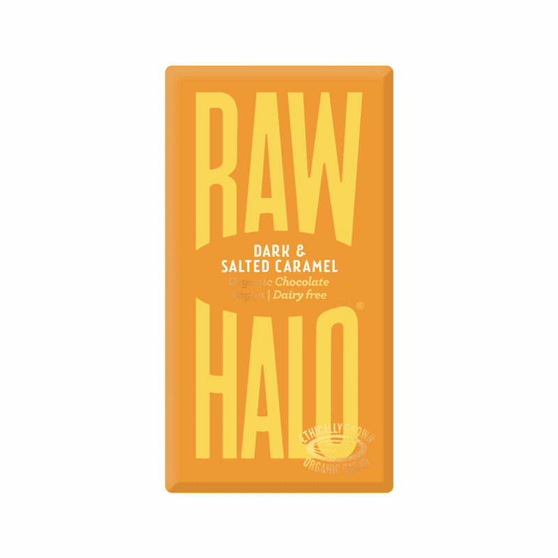 Raw Halo Dark & Salted Caramel Organic Chocolate Vegan 35g