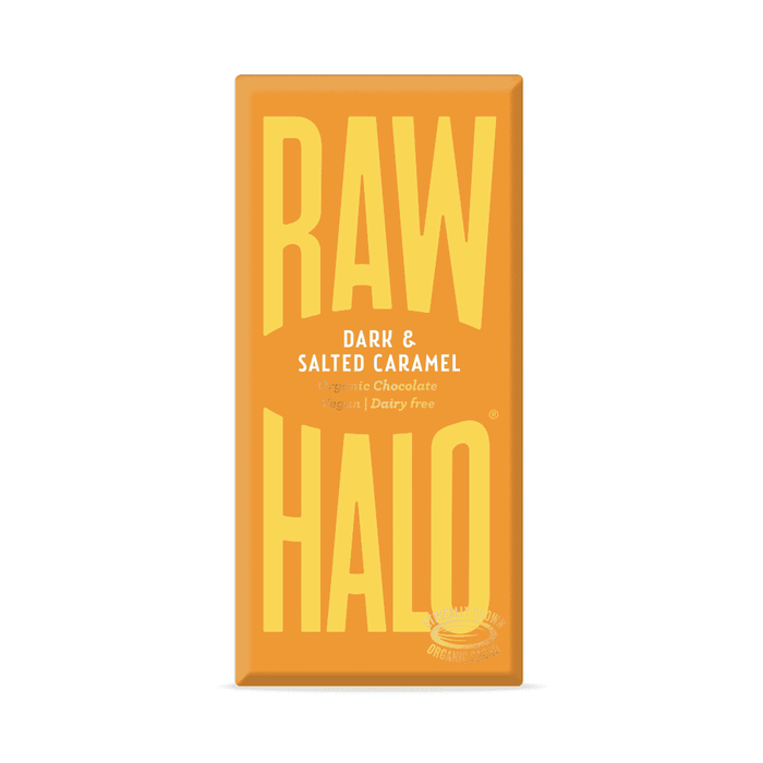 Raw Halo Dark & Salted Caramel Organic Chocolate Vegan 70g