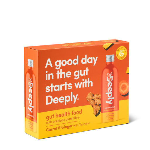Deeply Gut Health Food Carrot & Ginger with Turmeric 4x455ml CASE - Dennis the Chemist