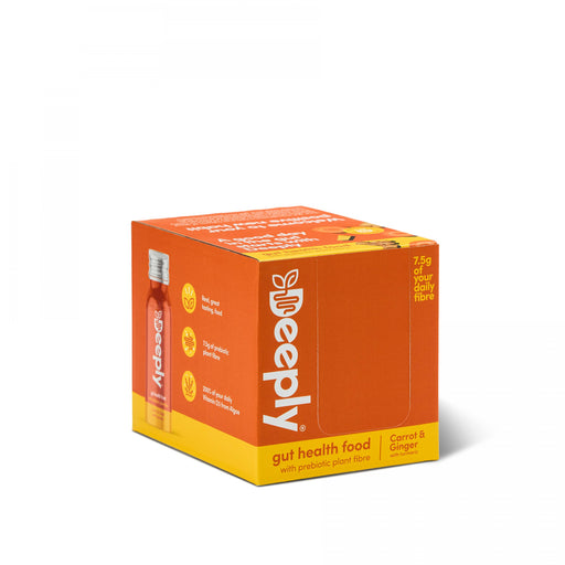 Deeply Gut Health Food Carrot & Ginger with Turmeric 12x65ml CASE - Dennis the Chemist