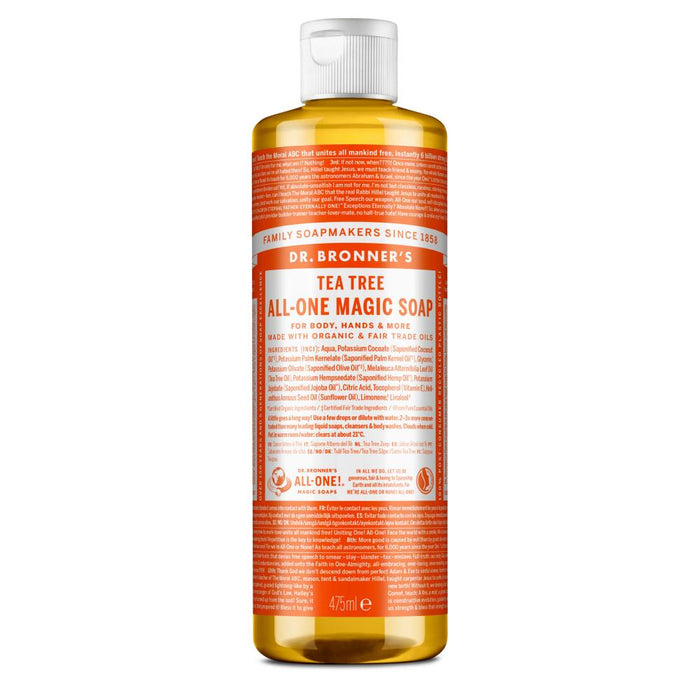 Dr Bronner's Magic Soaps Tea Tree All-One Magic Soap 475ml - Dennis the Chemist