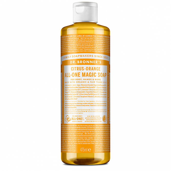 Dr Bronner's Magic Soaps Citrus-Orange All-One Magic Soap 475ml - Dennis the Chemist