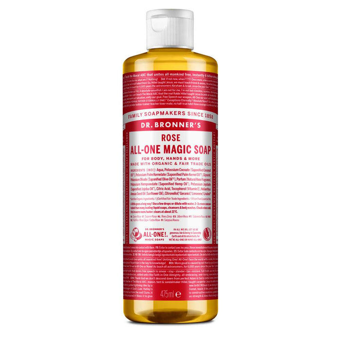 Dr Bronner's Magic Soaps Rose All-One Magic Soap 475ml - Dennis the Chemist