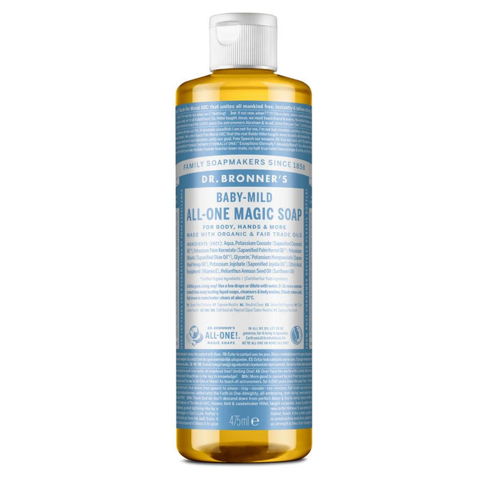Dr Bronner's Magic Soaps Baby-Mild All-One Magic Soap 475ml - Dennis the Chemist
