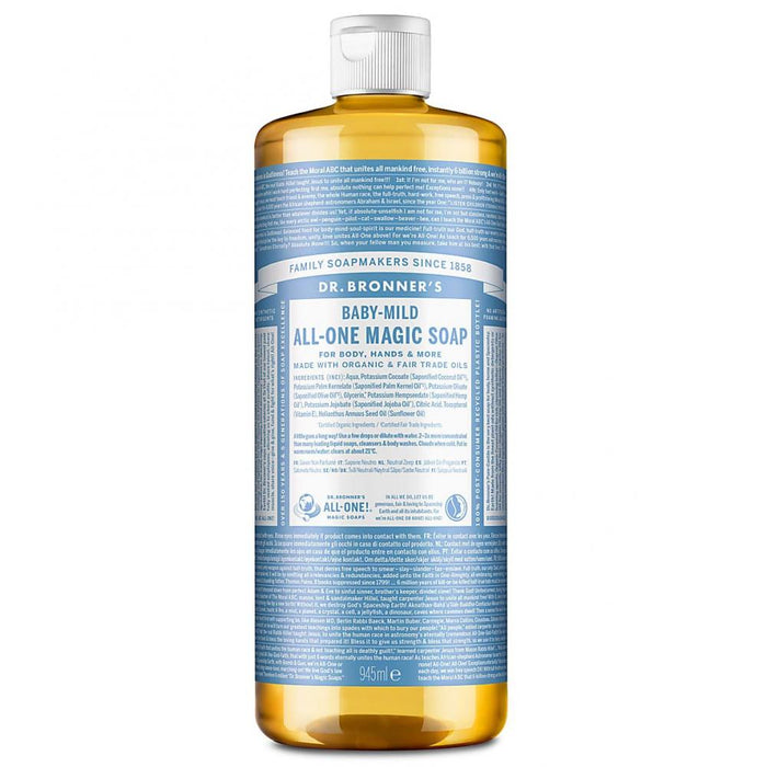 Dr Bronner's Magic Soaps Baby Mild All-One Magic Soap 945ml - Dennis the Chemist