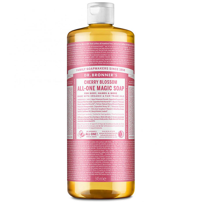 Dr Bronner's Magic Soaps Cherry Blossom All-One Magic Soap 945ml - Dennis the Chemist