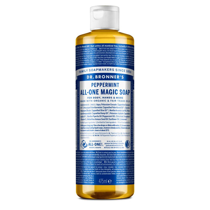 Dr Bronner's Magic Soaps Peppermint All-One Magic Soap 475ml - Dennis the Chemist