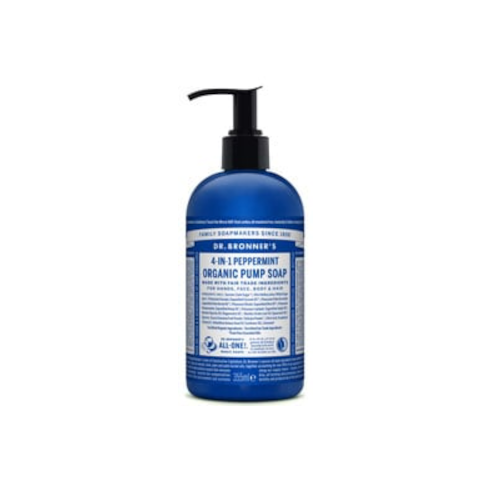 Dr Bronner's Magic Soaps 4-In-1 Peppermint Organic Pump Soap 355ml - Dennis the Chemist