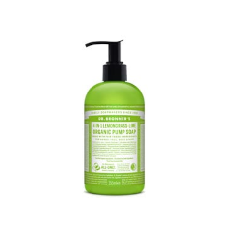 Dr Bronner's Magic Soaps 4-In-1 Lemongrass-Lime Organic Pump Soap 355ml - Dennis the Chemist