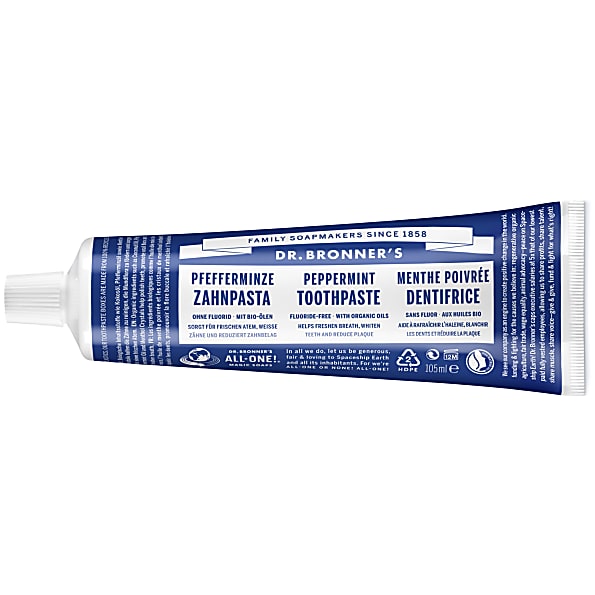 Dr Bronner's Magic Soaps Peppermint Toothpaste (Fluoride Free) 105ml - Dennis the Chemist