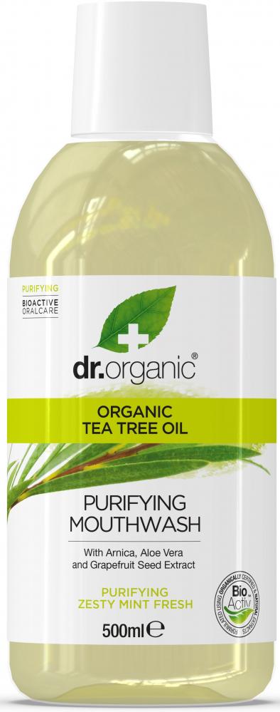 Dr Organic Tea Tree Mouth Wash 500ml - Dennis the Chemist