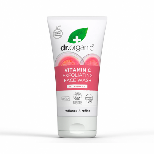 Dr Organic Vitamin C Exfoliating Face Wash with Guava 150ml - Dennis the Chemist