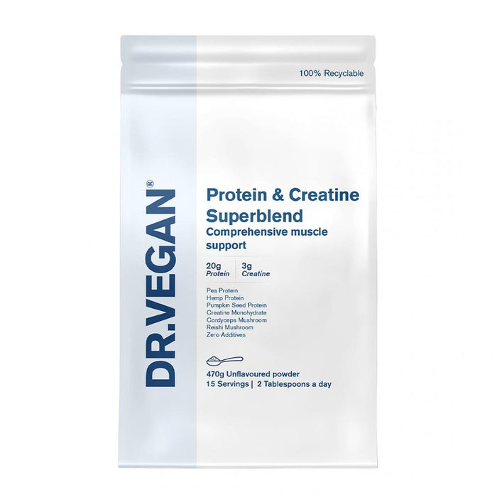 DR VEGAN Protein & Creatine Superblend 450g - Dennis the Chemist