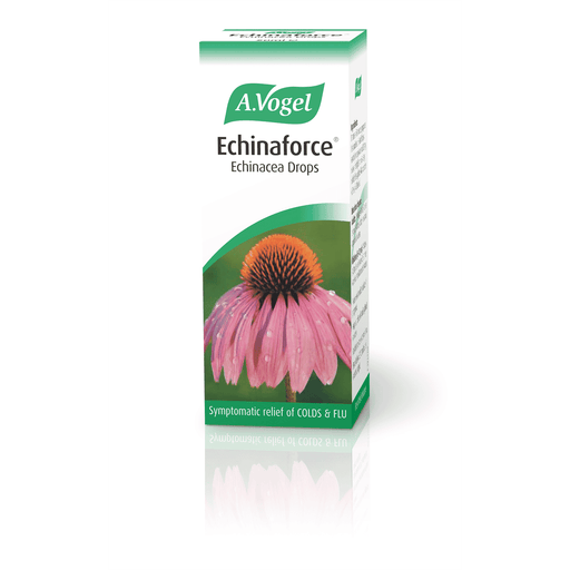 A Vogel BioForce Echinaforce Echinacea Drops 50ml bottle with dropper cap, designed for immune support.