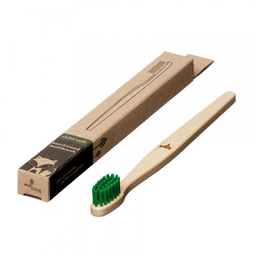 ecoLiving Child/Soft Beechwood Toothbrush Green (Fox) - Dennis the Chemist