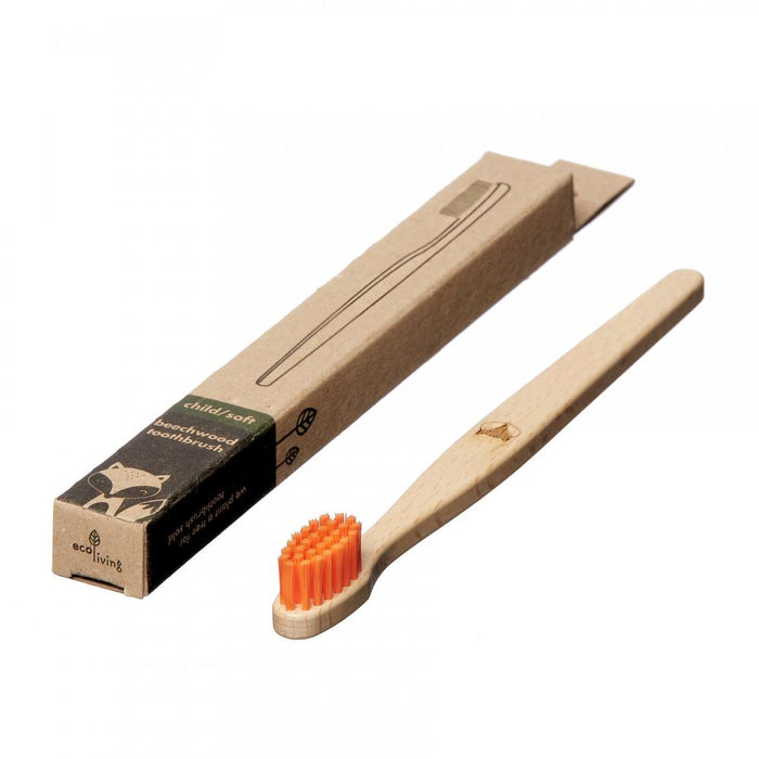 ecoLiving Child/Soft Beechwood Toothbrush Orange (Fox) - Dennis the Chemist