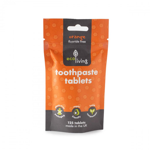 ecoLiving Toothpaste Tablets Orange Fluoride Free 125's - Dennis the Chemist
