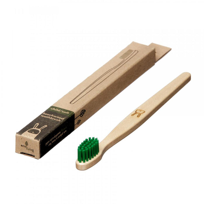 ecoLiving Child/Soft Beechwood Toothbrush Green (Rabbit) - Dennis the Chemist