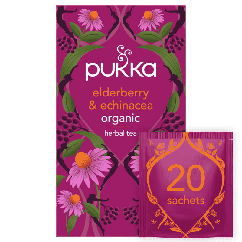 Pukka Herbs Elderberry & Echinacea Organic Herbal Tea