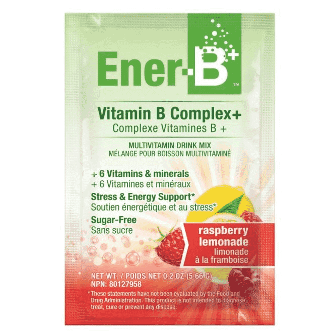 Ener-Life Ener-B Vitamin B Complex+ Raspberry Lemonade 30 Sachets