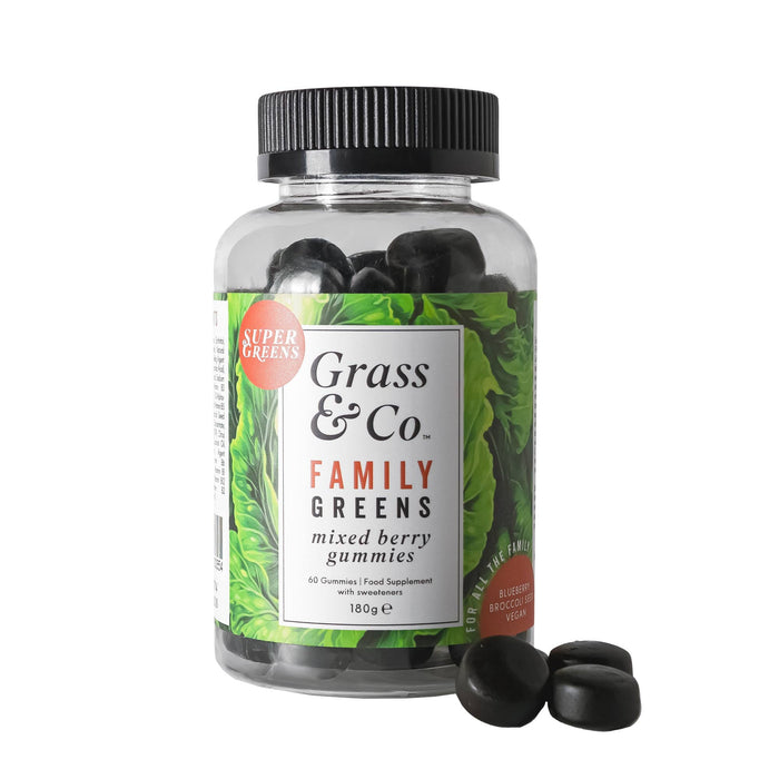 Grass & Co Family Greens Mixed Berry Gummies 60s