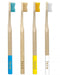 F.E.T.E Bamboo Toothbrushes Marvellous Mix Set of 4 Medium Bristles - Dennis the Chemist