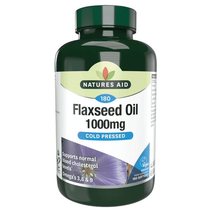 Natures Aid Flaxseed Oil 1000mg (Cold Pressed) 180s