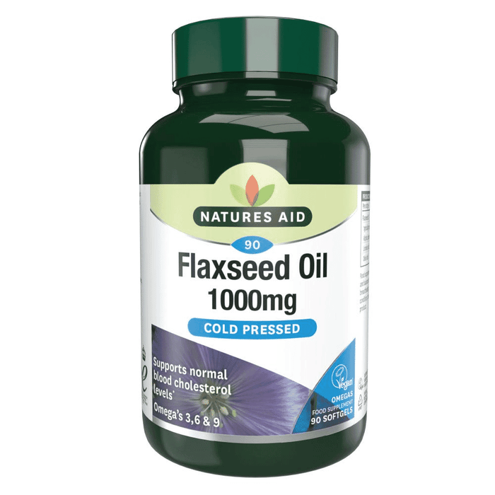 Natures Aid Flaxseed Oil 1000mg (Cold Pressed) 90s