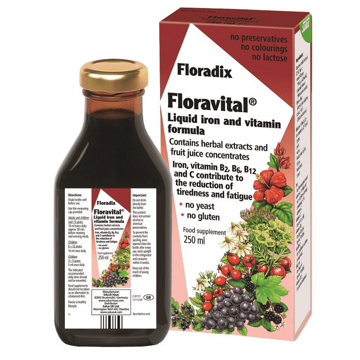 Salus Floradix Floravital Liquid Iron and Vitamin Formula 250ml