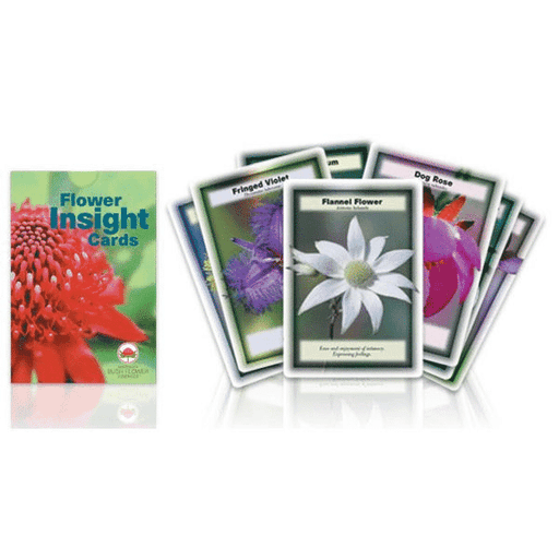 Australian Bush Flower Essences Flower Insight Cards, set of 69 colorful cards depicting native Australian flowers for emotional healing.