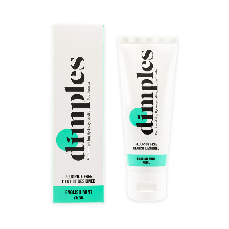 Dimples Fluoride Free Dentist Designed Toothpaste English Mint 75ml