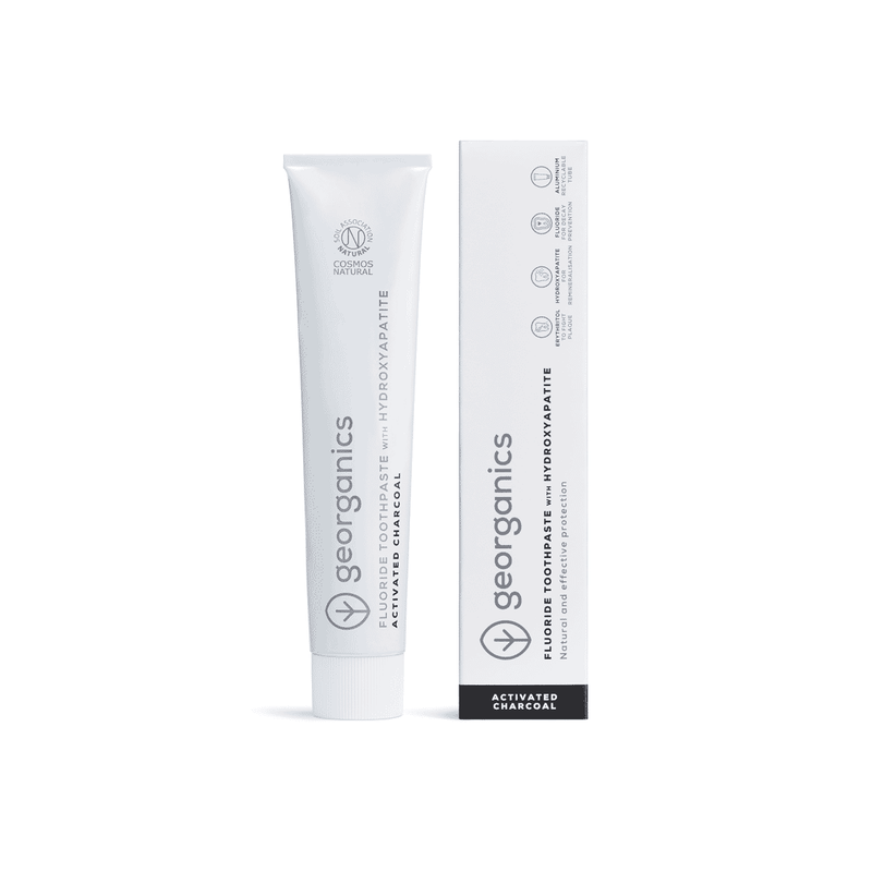 Fluoride toothpaste with Hydroxyapatite - Charcoal 75ml