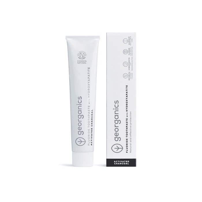 Fluoride toothpaste with Hydroxyapatite - Charcoal 75ml