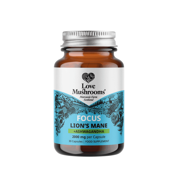 Love Mushrooms Focus Lion's Mane + Ashwagandha 30s