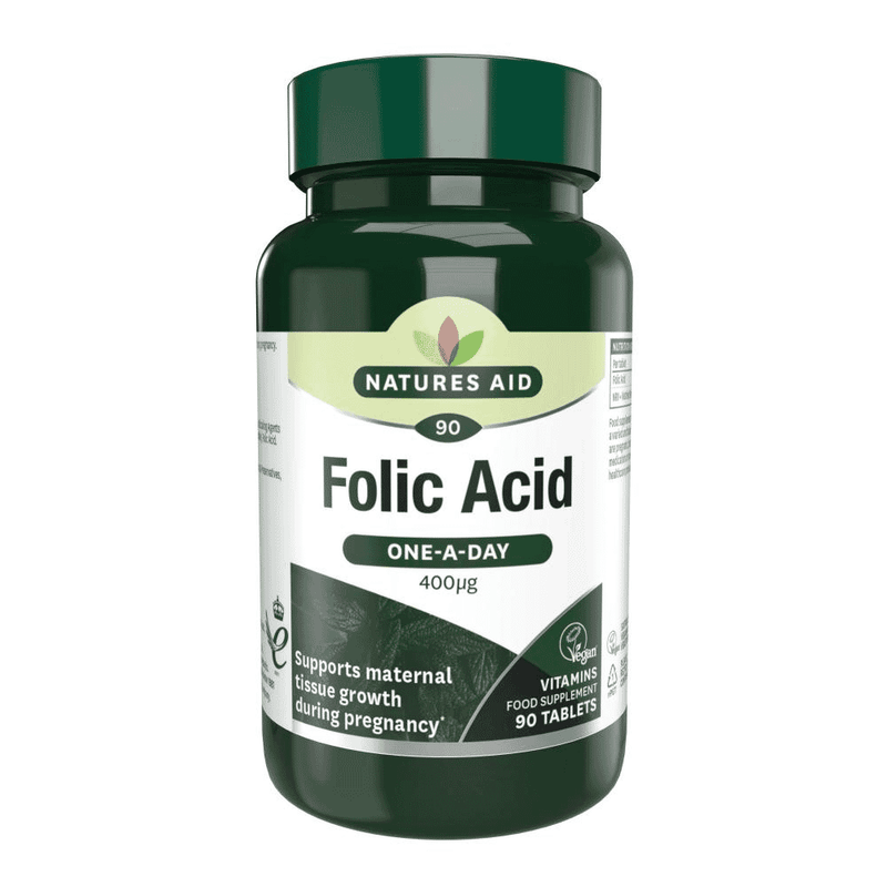 Natures Aid Folic Acid (One-A-Day) 400µg 90s