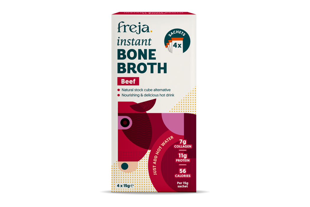 Freja Instant Bone Broth Beef 4x15g