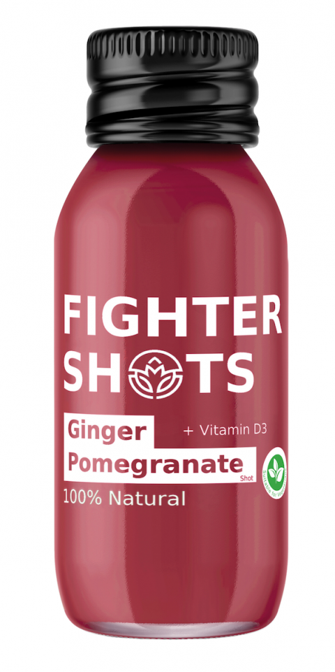 Fighter Shots Ginger Pomegranate + Vitamin D3 60ml SINGLE - Dennis the Chemist