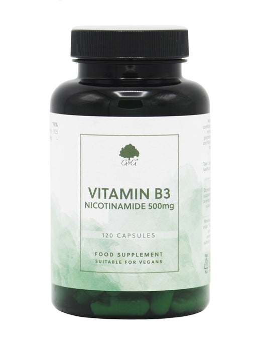 G&G Vitamins Vitamin B3 Nicotinamide 500mg 120's - Dennis the Chemist