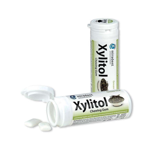 Good Health Naturally Miradent Xylitol Gum Green Tea 30's x 12 CASE - Dennis the Chemist