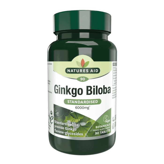 Natures Aid Ginkgo Biloba (Standardised) 6000mg 90s