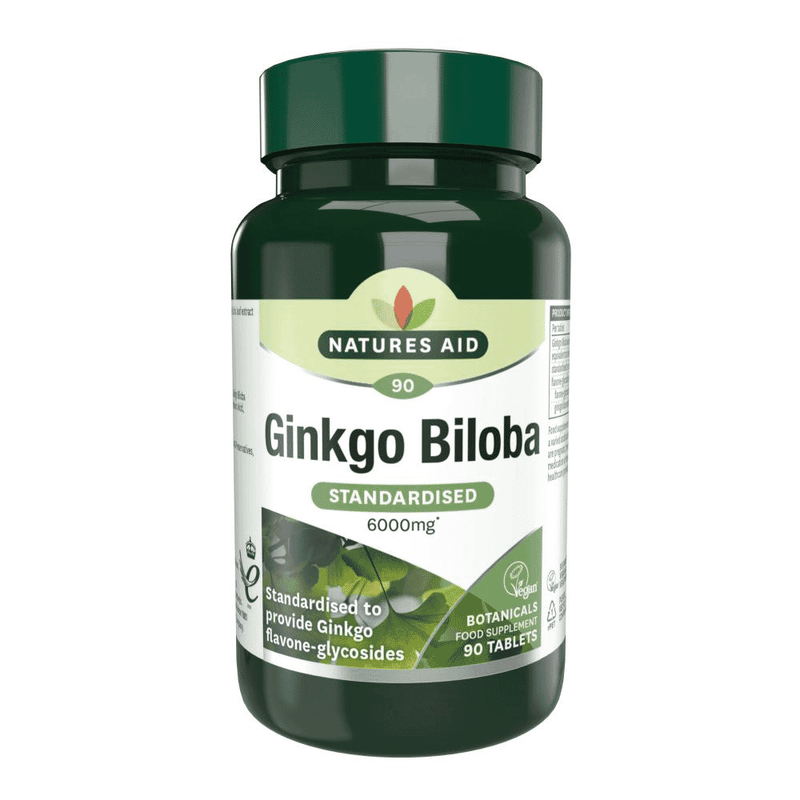 Natures Aid Ginkgo Biloba (Standardised) 6000mg 90s