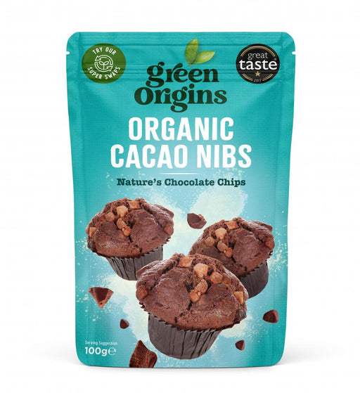Green Origins Organic Cacao Nibs 100g - Dennis the Chemist